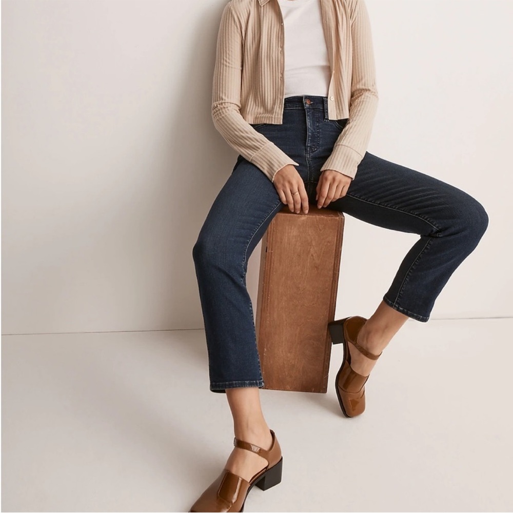 Madewell stovepipe high rise dark wash